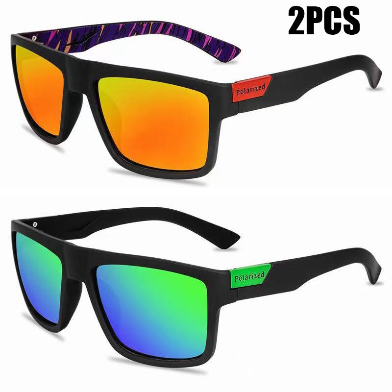 

RUISIMO 2PCS Sunglasses for Men Women Designer Driving Sun Glasses Male Outdoors Fishing Mountain-climbing UV400 Óculo