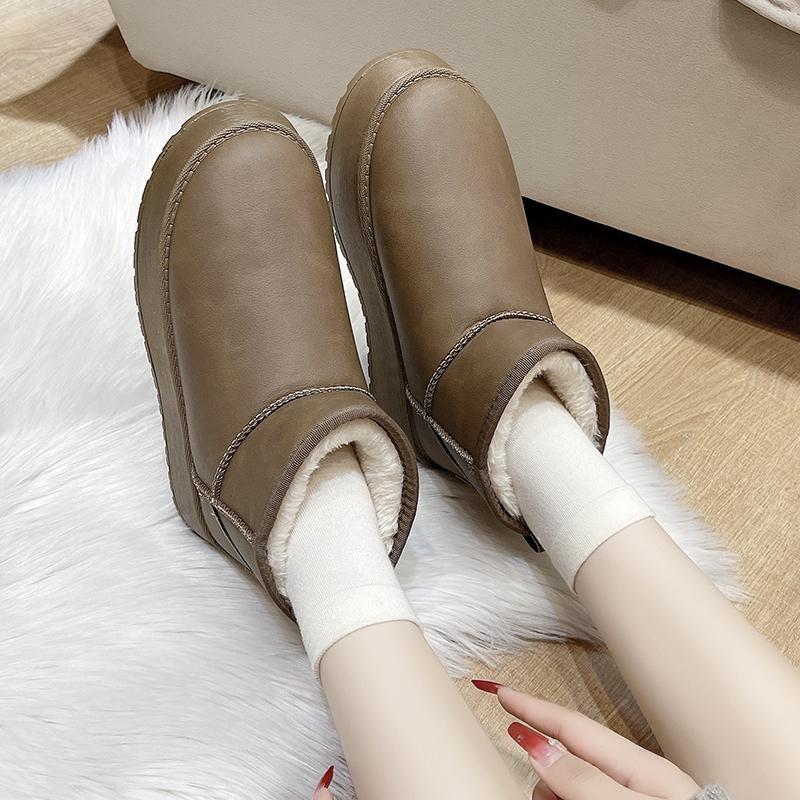 Fashion Luxury Winter Women's Boot Short Plush Warm Snow Boots Casual Shoes New Chelsea Ankle Boots Flat Platform Women's Boots