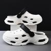 Thick-soled heightening eva soft-soled hole shoes for women to wear outside on the beach in summer, two indoor bag head sandals for couples