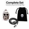 Skull Whistle Mini Ceramic Sound Toy Retro Skull Ornament Prop Pocket Size Toy for Halloween Travel Use