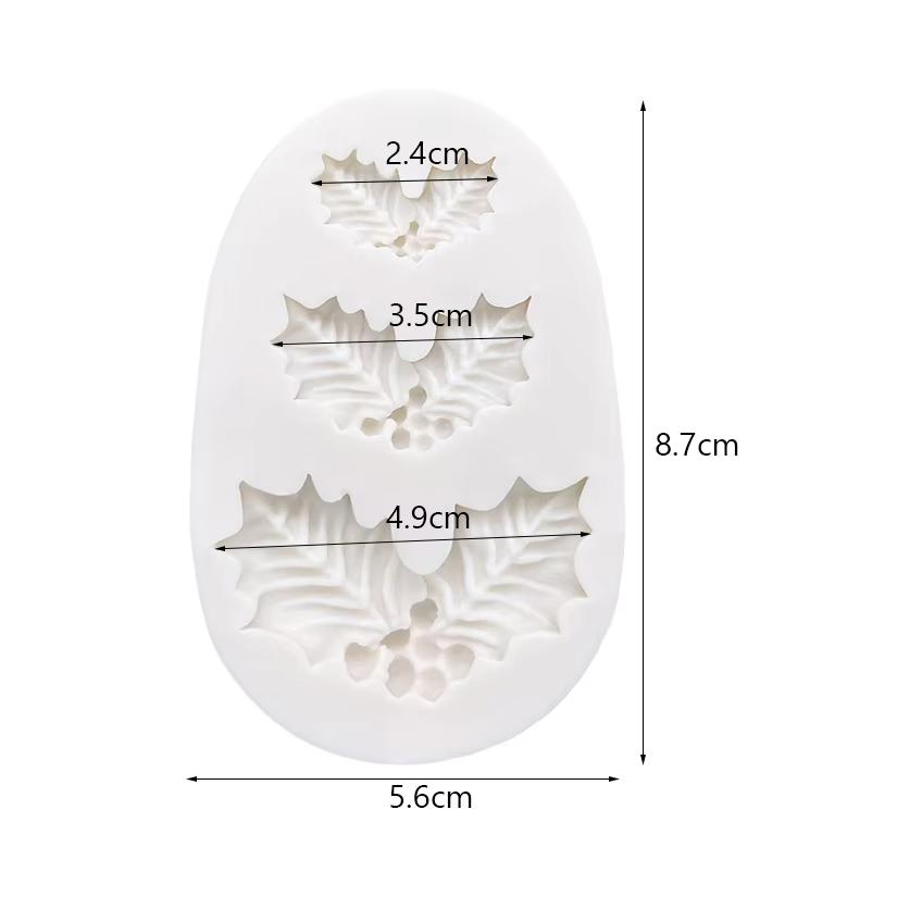 

Силиконовый молд для сахарной мастики Лист Шишка для Рождественской елки Украшение торта из мастики Инструменты для выпечки Смола Капкейк DIY Кружевной молд для торта