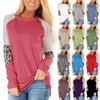 Women S Casual Vintage Round Neck Long Sleeve T Shirt For Autumn Europe America