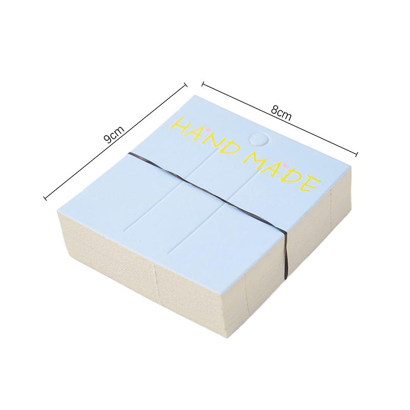 Lot de 50 sachets d'emballage en carton coloré pour bijoux, cartes de présentation pour pinces à cheveux, accessoires pour cheveux, DIY