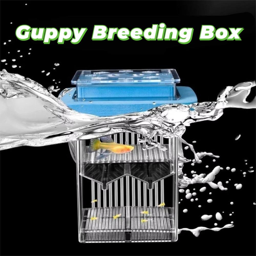 Detachable Guppy Breeder Box Transparent Fish Tank Divider Floating Hatching Box  Fish Breeding
