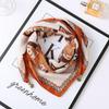 Chic Autumn/Winter Silk Scarf with Magnetic Golden Ball Clasp – Korean Style Neck Warmer