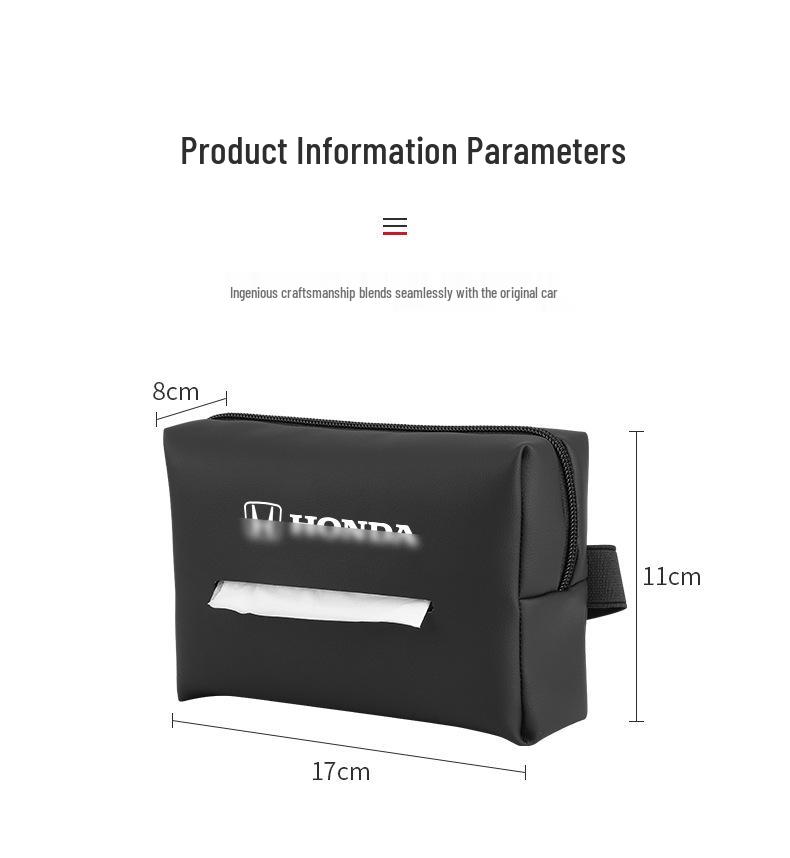 Premium Leder Taschentuchbox für Honda Auto: Armlehne, Sitzlehne, Hängestil