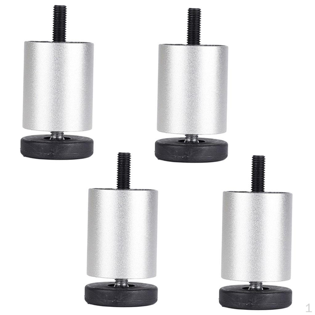 

4pcs Aluminum Alloy Furniture Legs Sofa Couch Table Cabinet TV Stand Silver 8cm