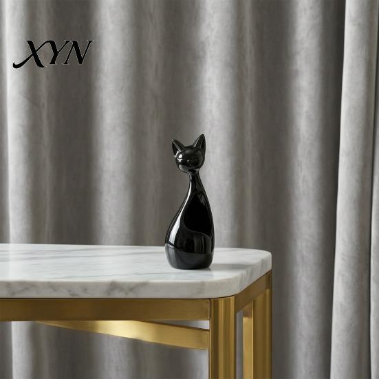 Desktop Succulents Holder Cute Cat-Shaped Sculpture, Hollow Out Ceramic Kitty Flower Pot with Smiling Face, Adorable Modern Planter Decor &