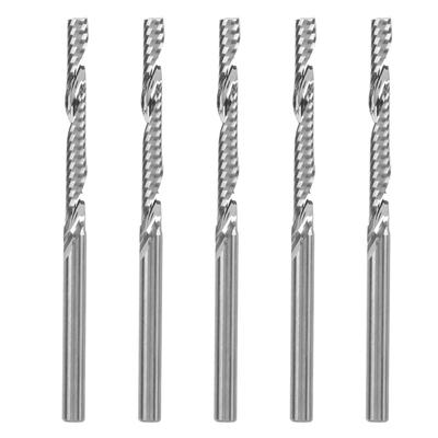 5 Stück Wolframstahl Spiralfräser Holzschnitz-Oberfräser 3,175 x 3,175 x 28 x 50 mm