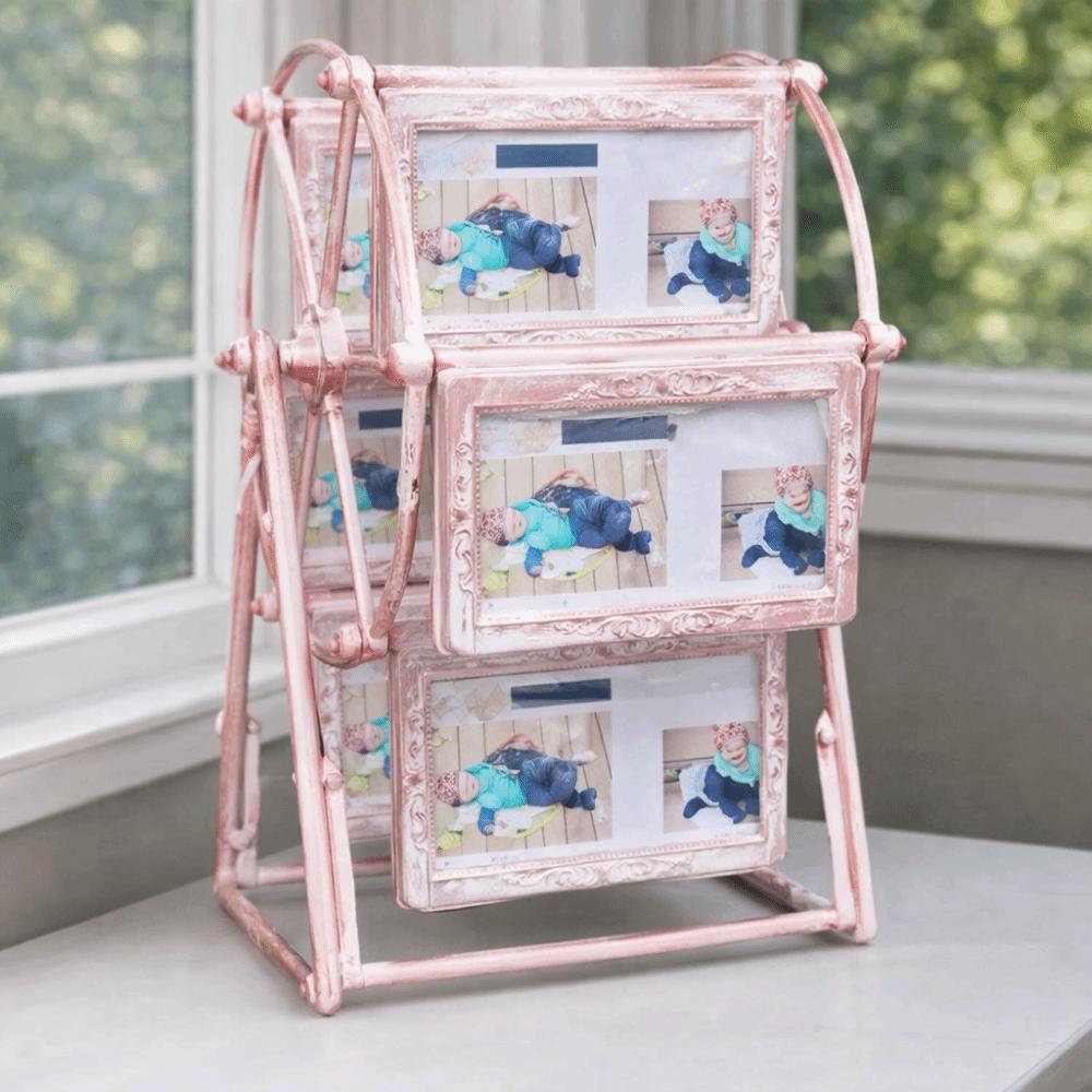 360° drehbarer Bilderrahmen 12 Fotoplätze Windmühlen-Bilderrahmen Geburtstagsgeschenk