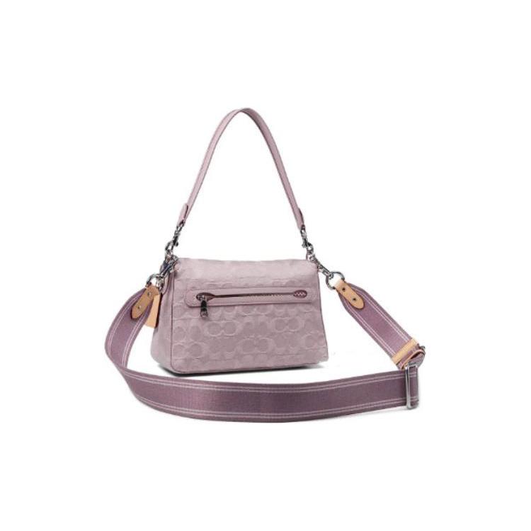 New COACH Tabby Denim With Leather Messenger Bag Crossbody Bag Shoulder Bag Women's Pink CJ854-LHPPU