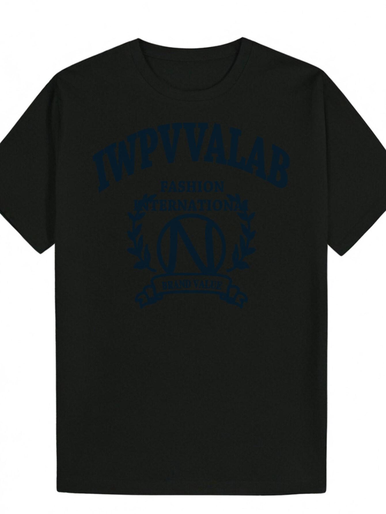 Graphic T-shirt - Black with Blue Print S