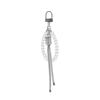 Tikito Leather Knot Keyring Silver