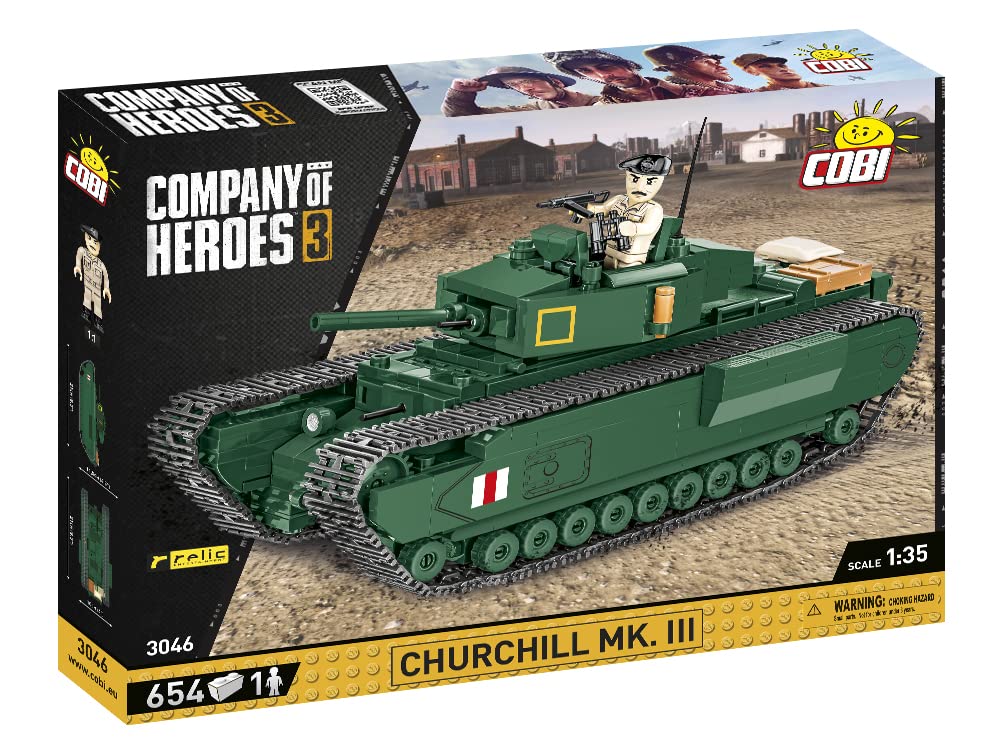 Cobi Company of Heroes 3#3046 Churchill Mk.III Infantry Tank (British Army) 1/35 Scale