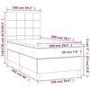 3141758 vidaXL Lit à sommier tapissier avec matelas Crème 100x200 cm Tissu