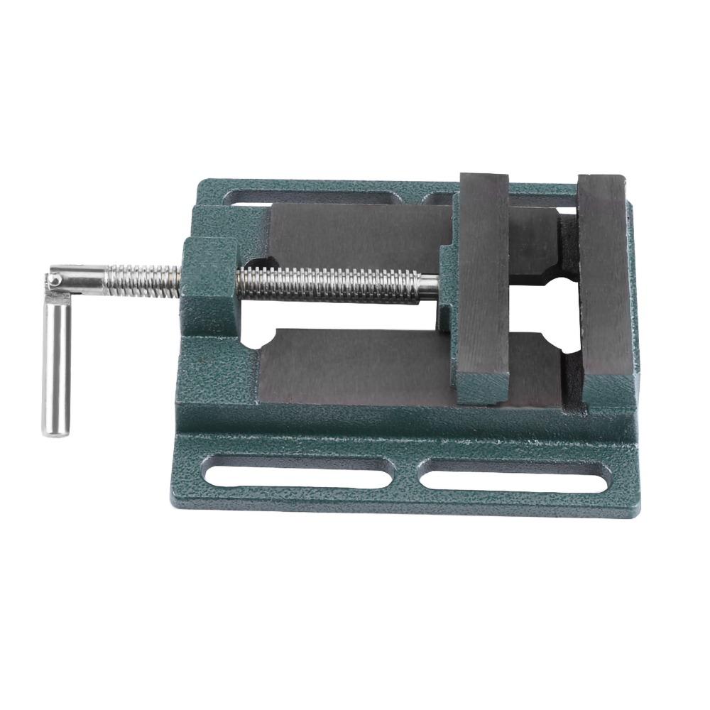 Cast Iron Drill Press Vice Multi-Groove Vice Jaw Pads Bench Clamp Vise Drilling