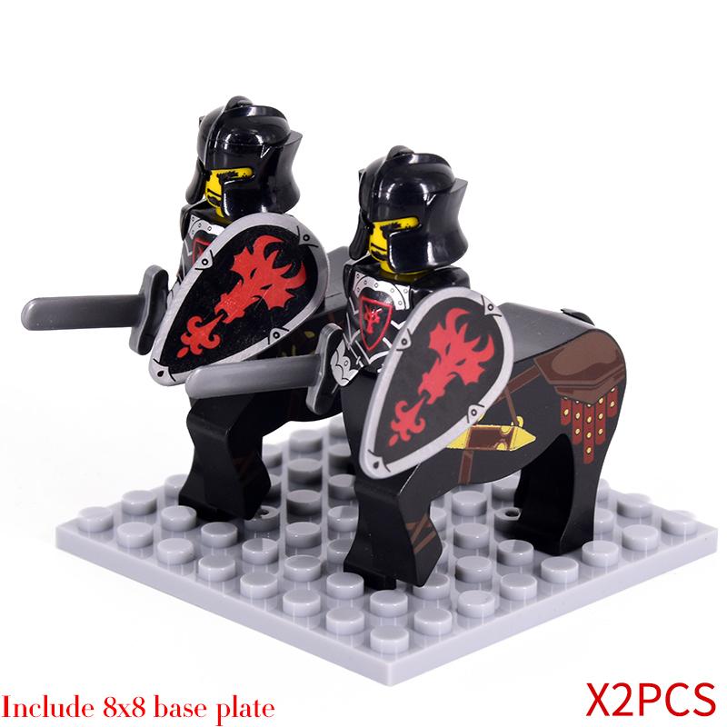 MOC Medieval Centaurs Knights Mini Action Figures Building Blocks LOTR Horse Soldiers Bricks Kids Toys Gifts