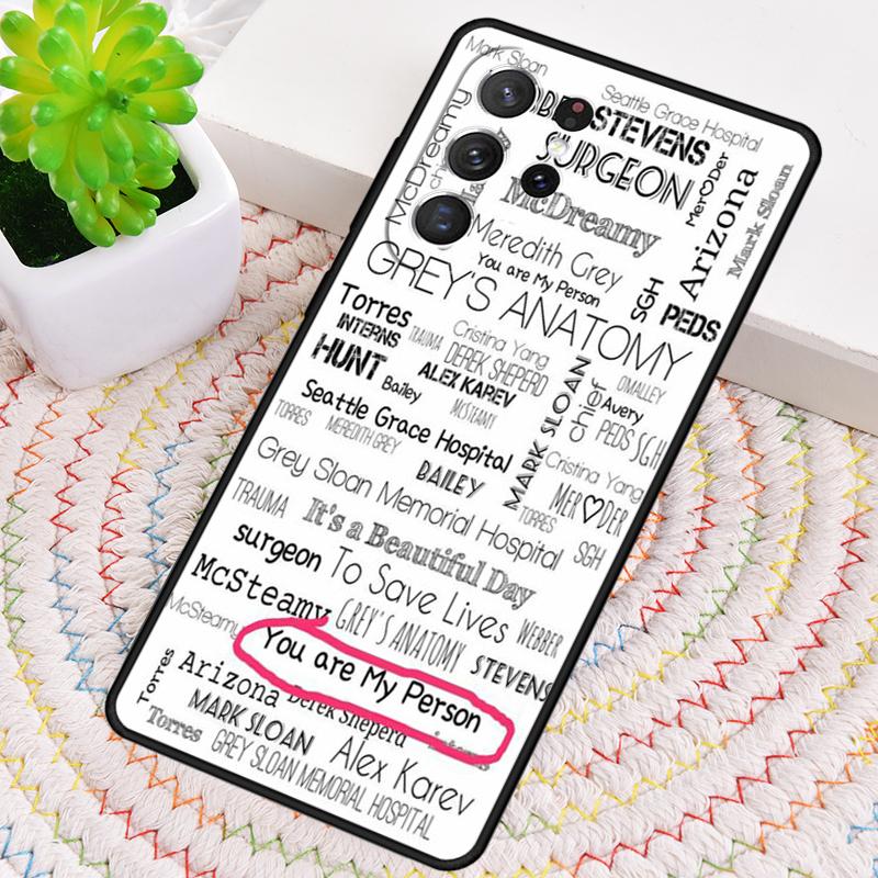Greys Anatomy You're My Person Silicone Phone Case For Samsung Galaxy note 10 pro S26 S25 S24 S23 S22 S21 Plus Ultra Capa Cover