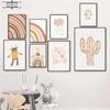 Nursery Wall Umělecká reprodukce Plakát s alpakou Rainbow Painting Sunshine Prints Dětské Boho Plakáty Nordic Wall Pictures for Baby Room Decor