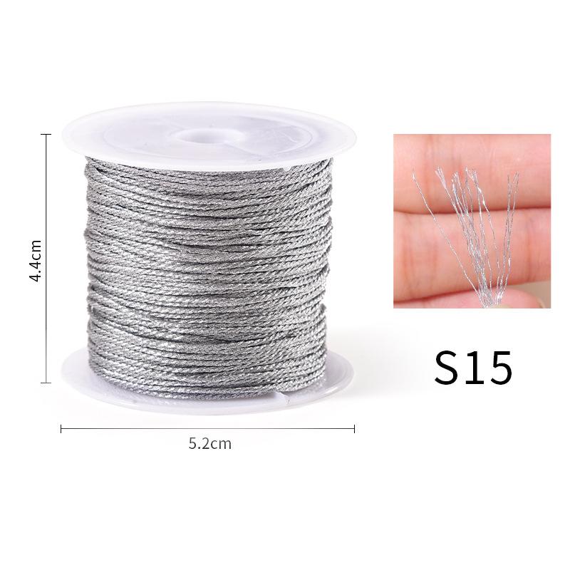 Gold Silver Embroidery Thread Durable Overlocking Sewing Machine Threads Cross Stitch Strong Thread Handmade Sewing Materia