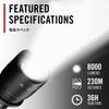 COAST XP40R LED Max 8000 High Up To 230m Waterproof and Dedicated Rechargeable Ideal for Facility Industrial and Crime Prevention Flashlight, Lumens,