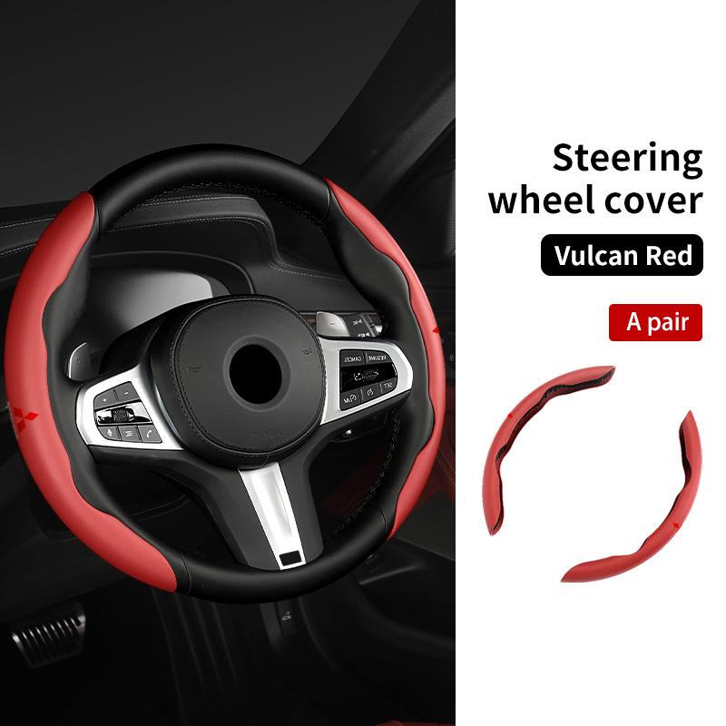 

Car Anti Slip Decoration Leather Steering Wheel Covers Interior Accessories For Mitsubishi Outlander Lancer Eclipse Mirage