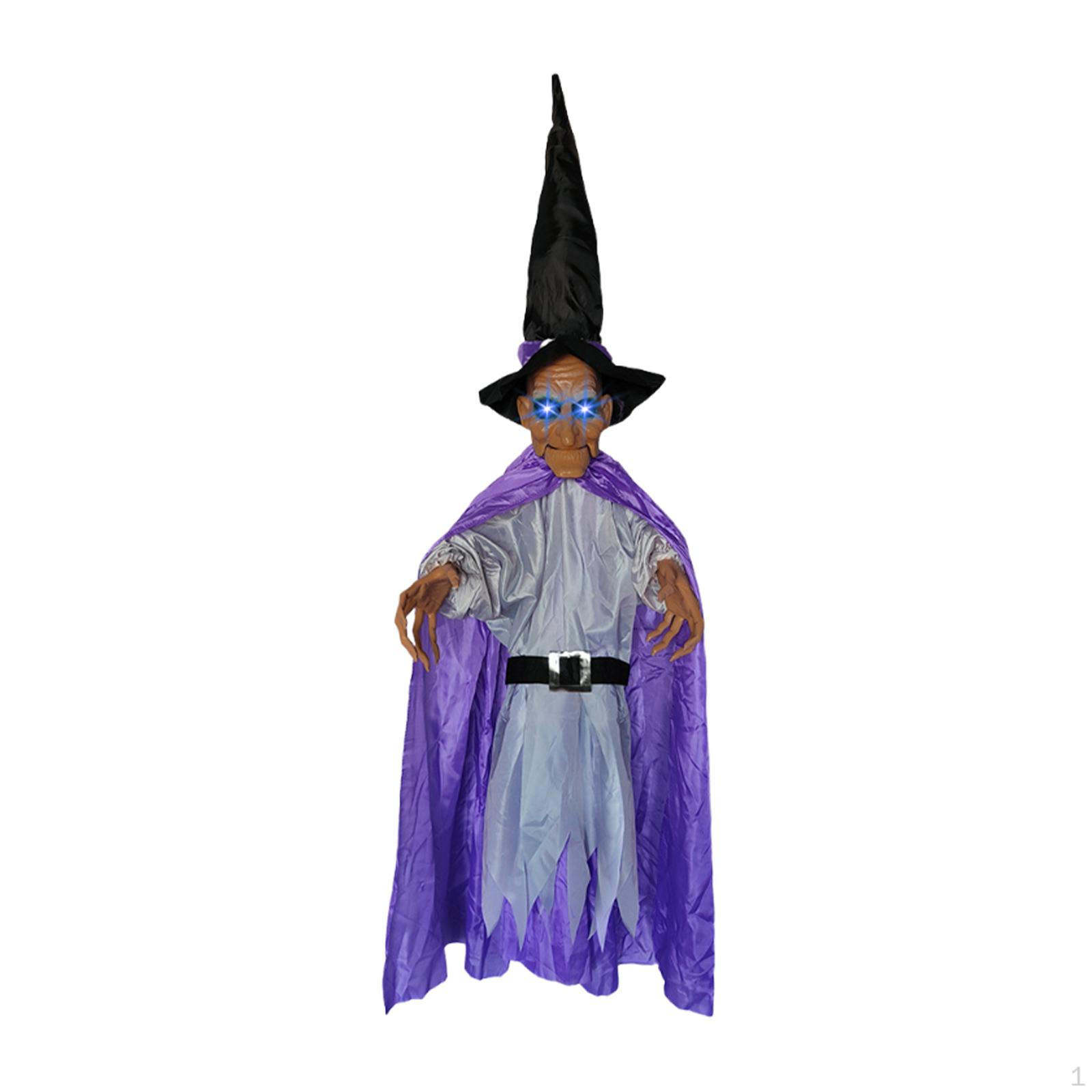 Halloween Hanging Animated Talking Witch for Costume Parties Outdoor Events