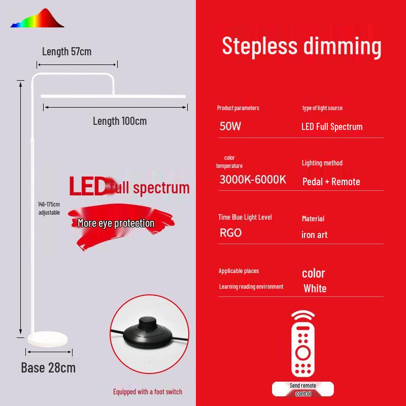Full Spectrum Eye-Protection Study Floor Lamp for Children and Students