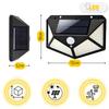LED solar halogen outdoor garden lamp with motion sensor 3 modes IP65