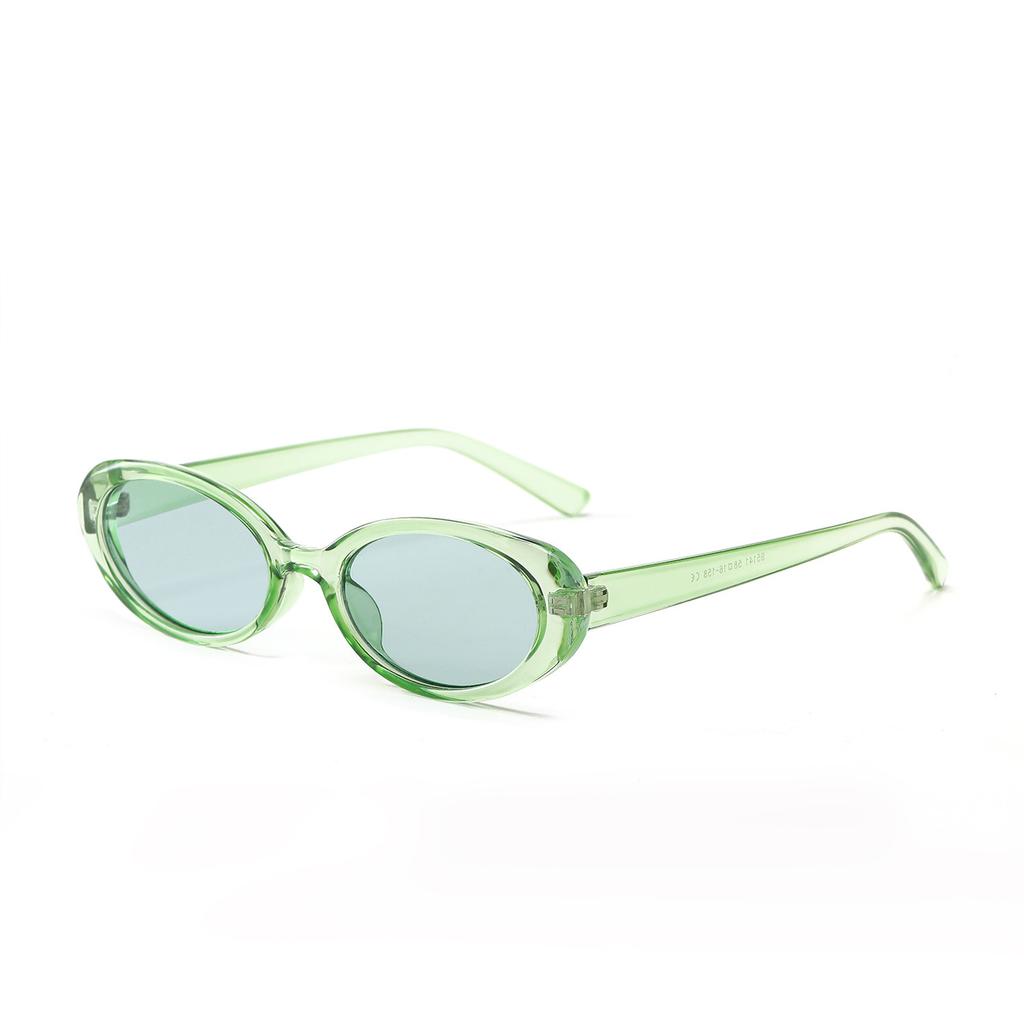 2025 new sunglasses Elliptical cat eye black sunglasses for women retro and trendy European and American bloggers,