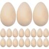 Realistic Wooden Easter Eggs DIY Graffiti Simulated Egg Handmade Holiday Decor Craft for Home Festival Design