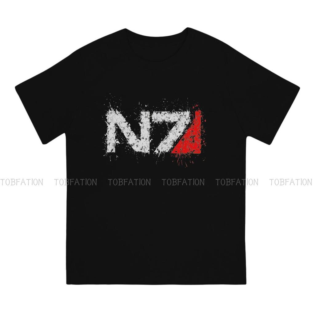 Retro TShirt For Men Mass Effect ME1 Game Clothing Fashion T Shirt 100 Cotton Print Loose Creative Gift