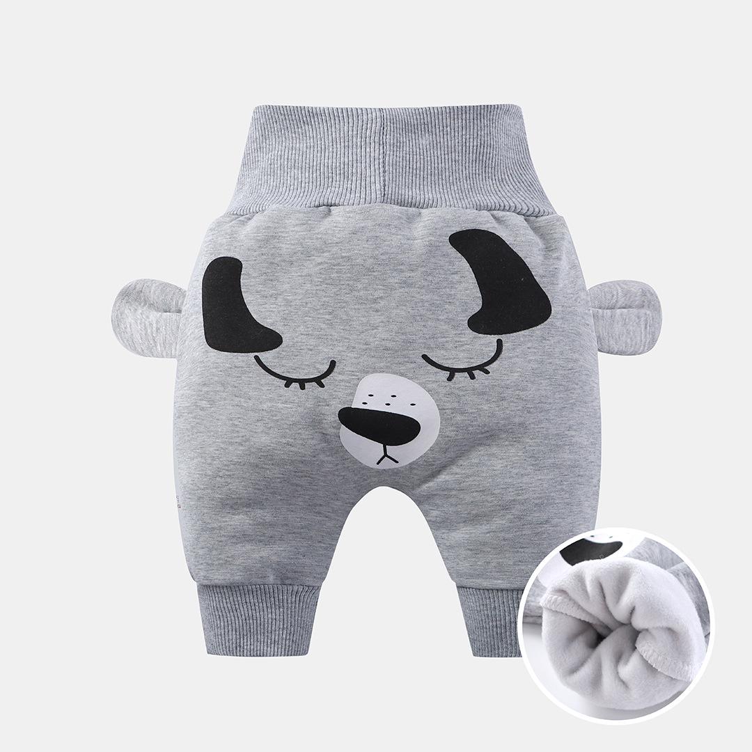 

Младенческие штаны с высокой талией и защитой животика: Весенне-осенний стиль для мальчиков и девочек 90 cm