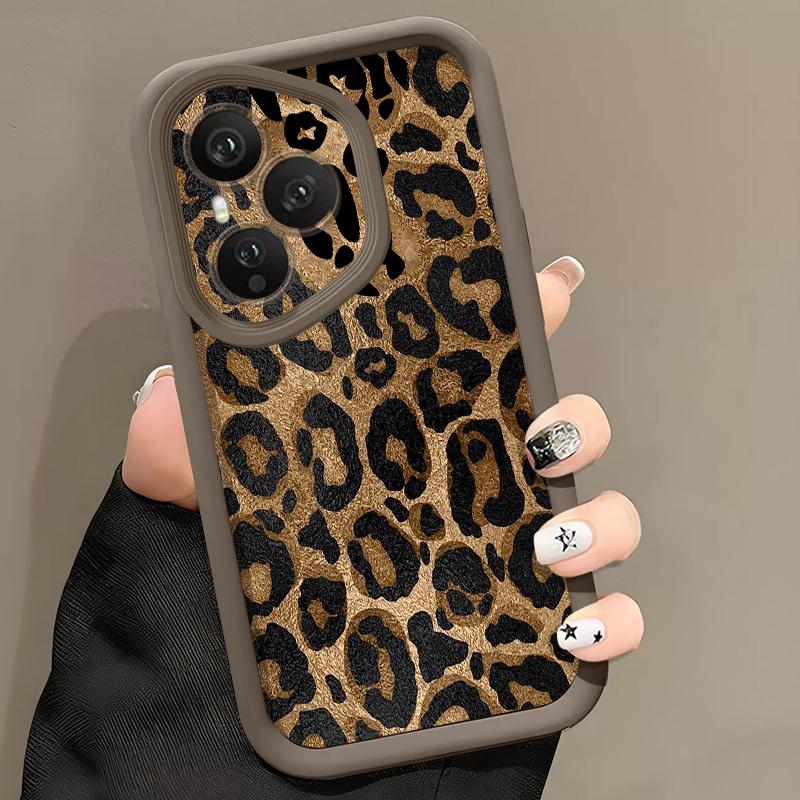 Leopard Print Pattern Phone Case For Honor 400 200 Pro Magic7 Lite X8c X9c Smart X6a X6b X6c Shockproof Soft TPU Silicone Cover