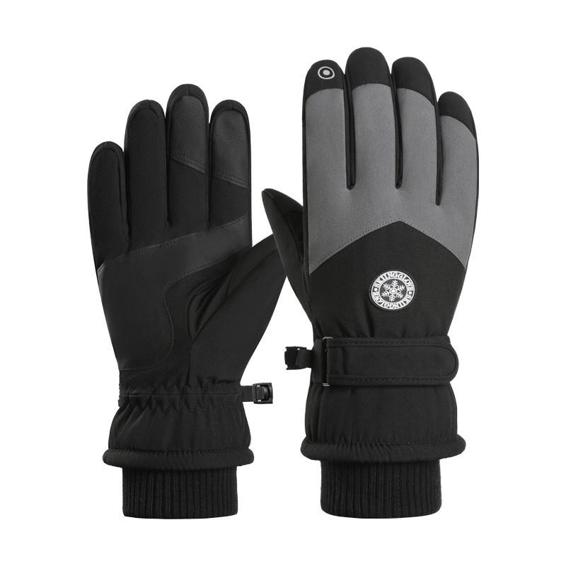 Winter Warm Ski Gloves Men Women Touchscreen Compatible Windproof Waterproof Thick Fleece Lined Outdoor Riding