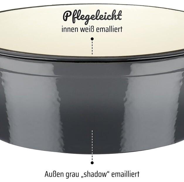 Жаровня GSW Shadow овальная 33x25 см серая 7 л (716338)