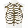 Gothic Style Skeleton Harness PU Skeleton Costume Accessory Creative Cosplay Costume Prop  Party