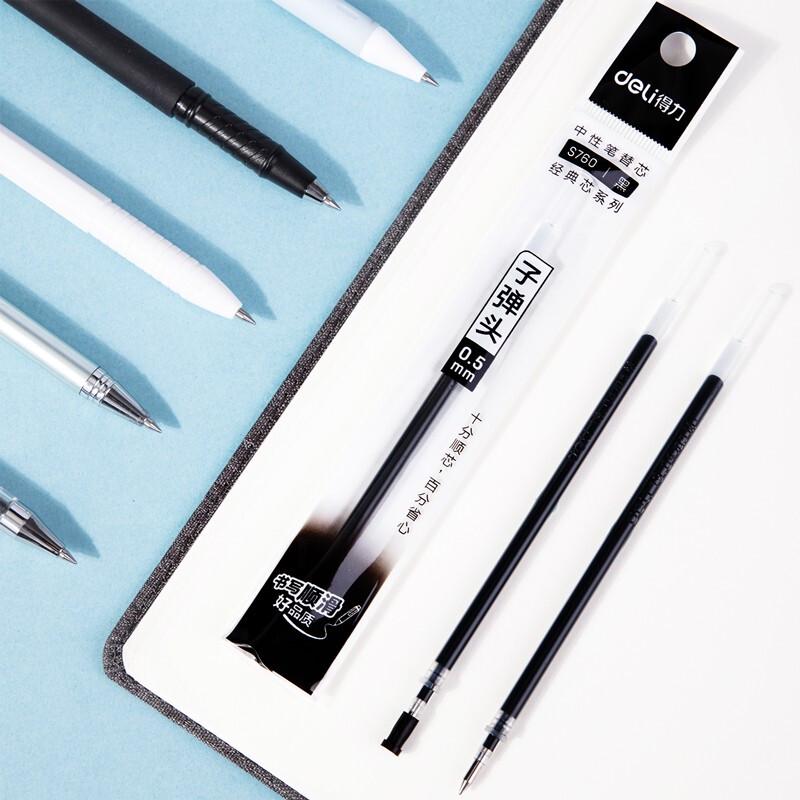 Deli S760 0.5mm Black Gel Pen Refill (60-Pack)