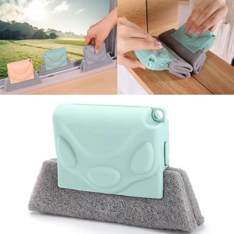Door Window Track Cleaning Brush Gap Groove Dust Cleaner Corner Magic Cleaning