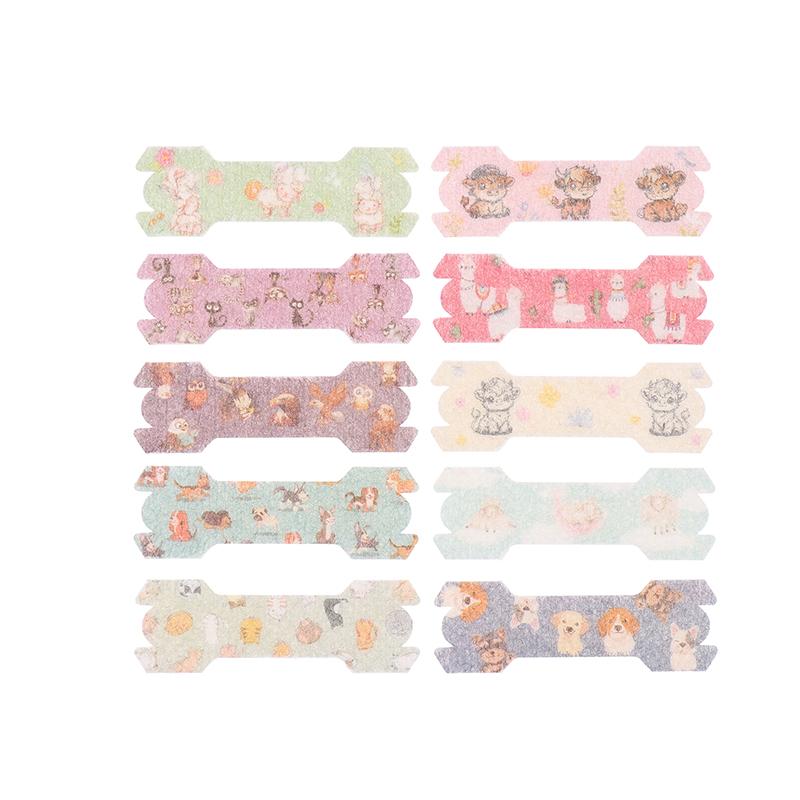 10Pcs Kids Anti-Snore Nose Strips Colorful Breathing Aid For Boys & Girls Hypoallergenic Nasal Tape Fun Animal Prints For Better