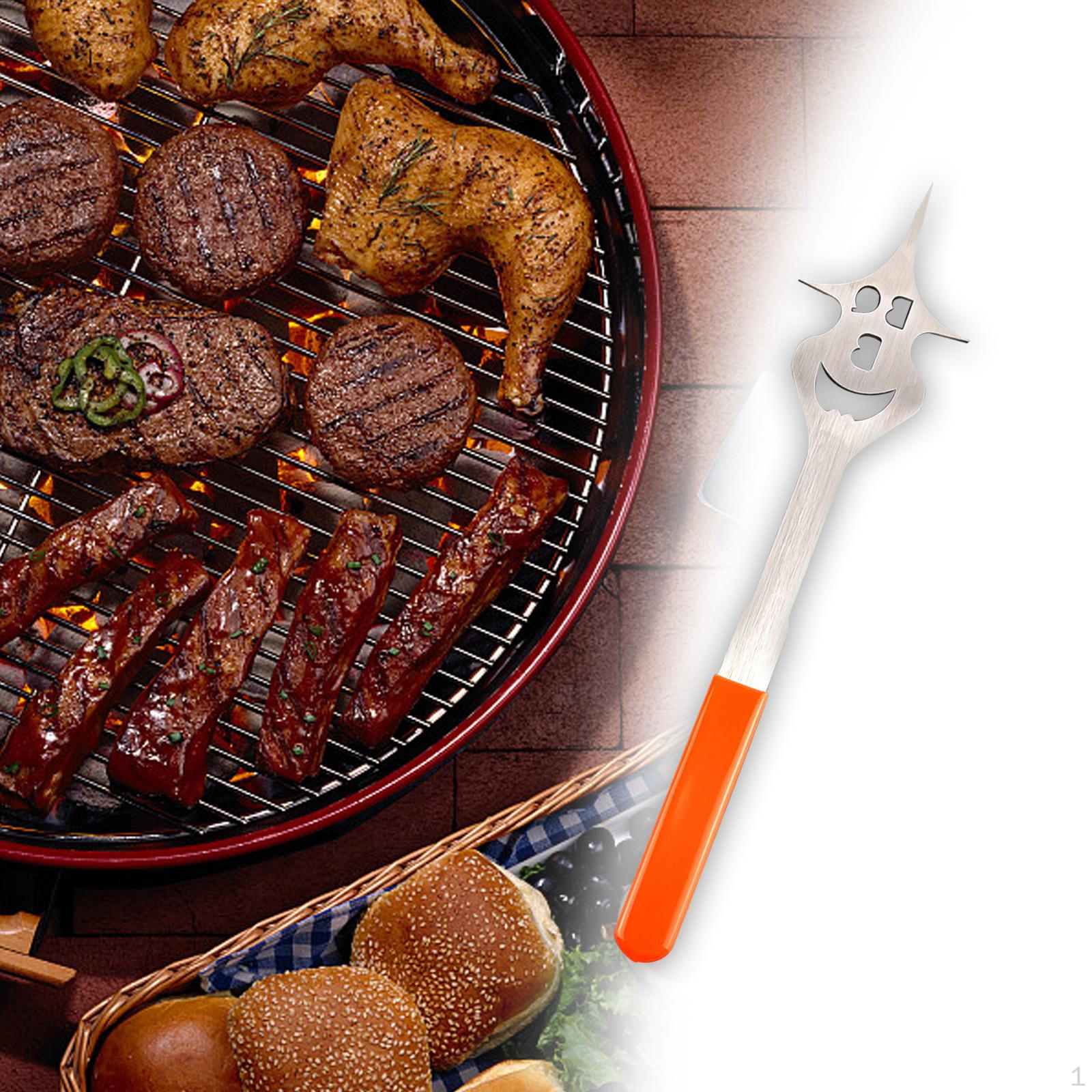 Barbecue Fork Accessories Grill Tools for Family Gathering Grilling smile face orange