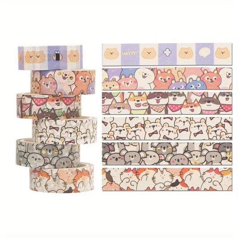 18 Stück/Set Kawaii Tiere Gesicht Cartoon Washi Tape Set Masking Tapes Scrapbooking DIY Journal Schreibwaren Schulbedarf Geschenk