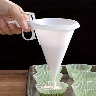 Handheld Cupcake Batter Dispenser Plastic Cake Chocolate Pourer Adjustable Kitchen Baking Tool for Restaurant Food Truck Bakery Uncharged