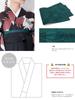 Soubien hakama set shaku sleeve Graduation ceremony ladies black x black M 2 shaku 4 sun [SOUBIEN] 4-piece (2 kimono/plain hakama/undergarment/lower