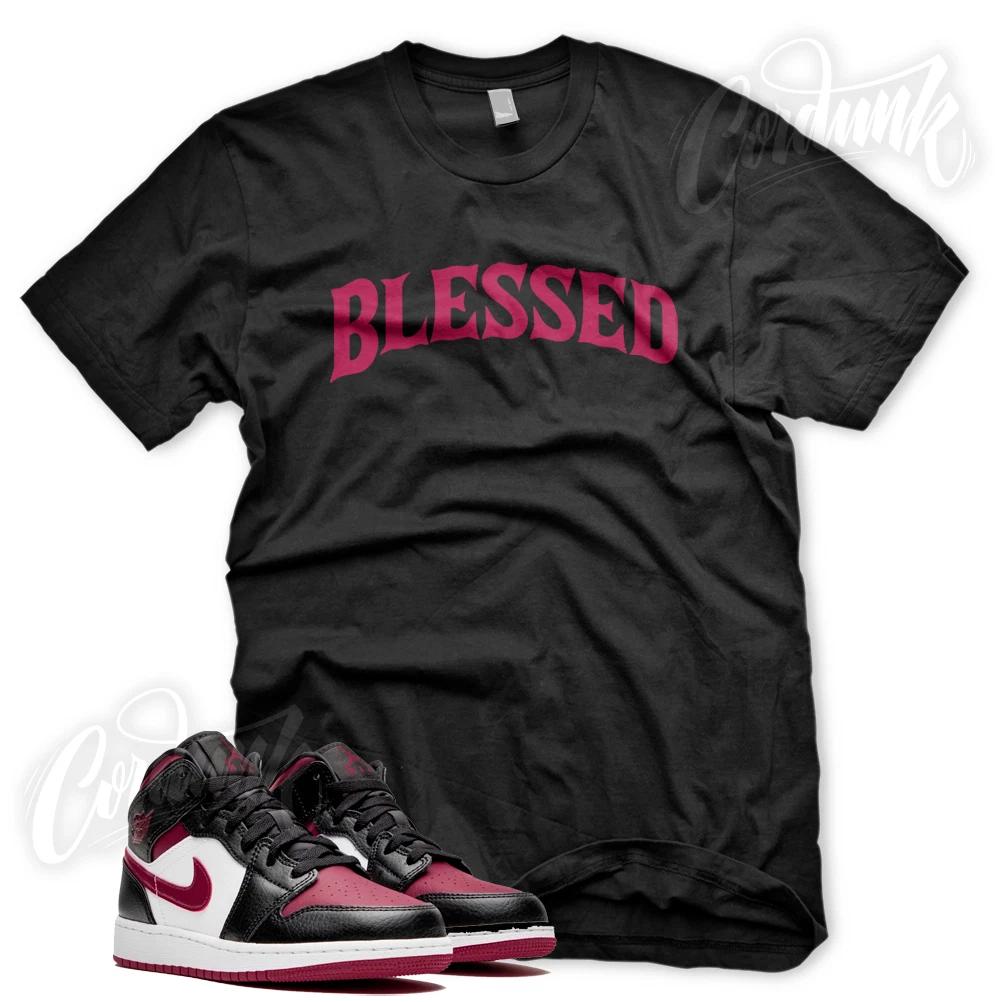 BW BLESSED Sneaker T Shirt to match J1 1 Bred Toe Noble Red AJ1 Foamposite 2XL