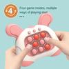 Children Quick Push Pop Light Up Game Machine Kids Quickly Electronic Bubble Whack-A-Mouse Toys Decompress Toys Christmas Gifts