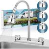 3 Mode RV Kitchen Faucet, XFIRE-GEAR 8In Camper Faucet Kitchen With Flexible Arc 360 Degree Rotatable Function Sprayer, RV Sink Faucets For