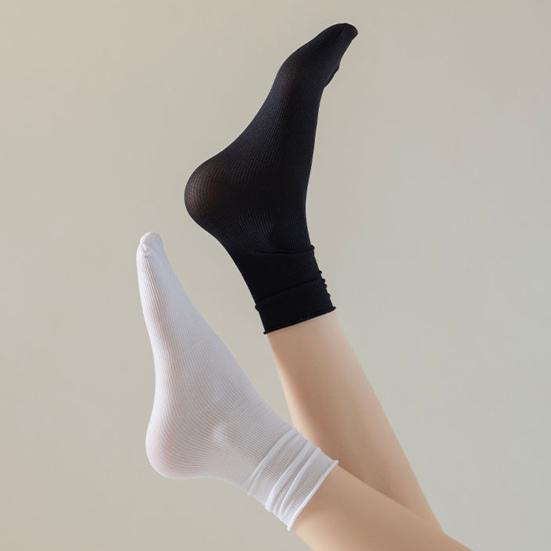3 Women's Breathable Ice Silk Socks Pairs Crew Socks Ladies Calf