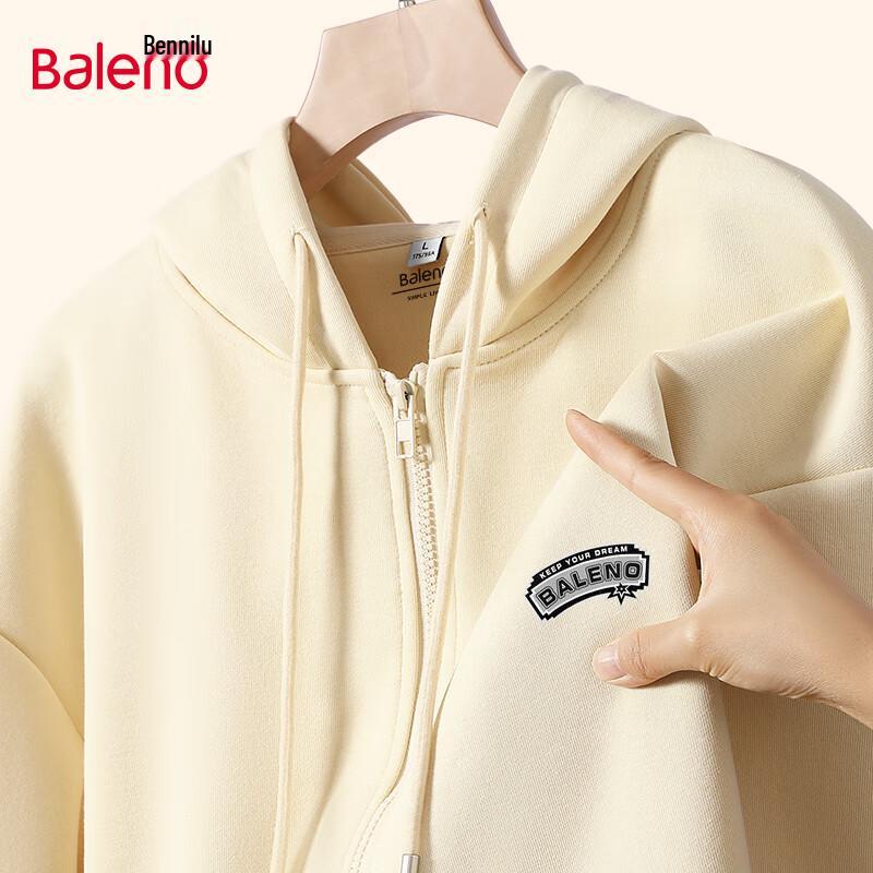 Baleno Men's Heavyweight Loose Fit Hooded Cardigan Jacket