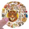 60 Cartoon Leopard Waterproof Stickers for Decoration and Stationery